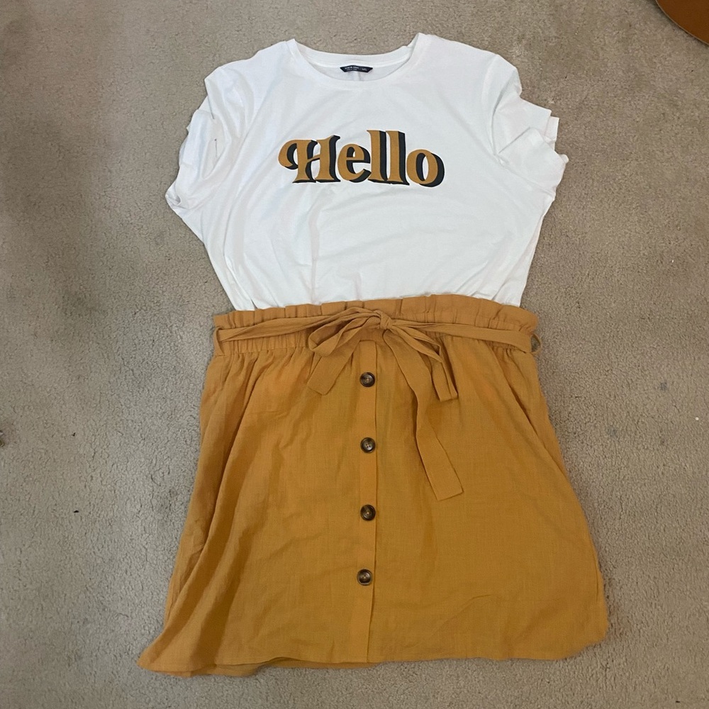 SHEIN Shirt and Skirt Combo